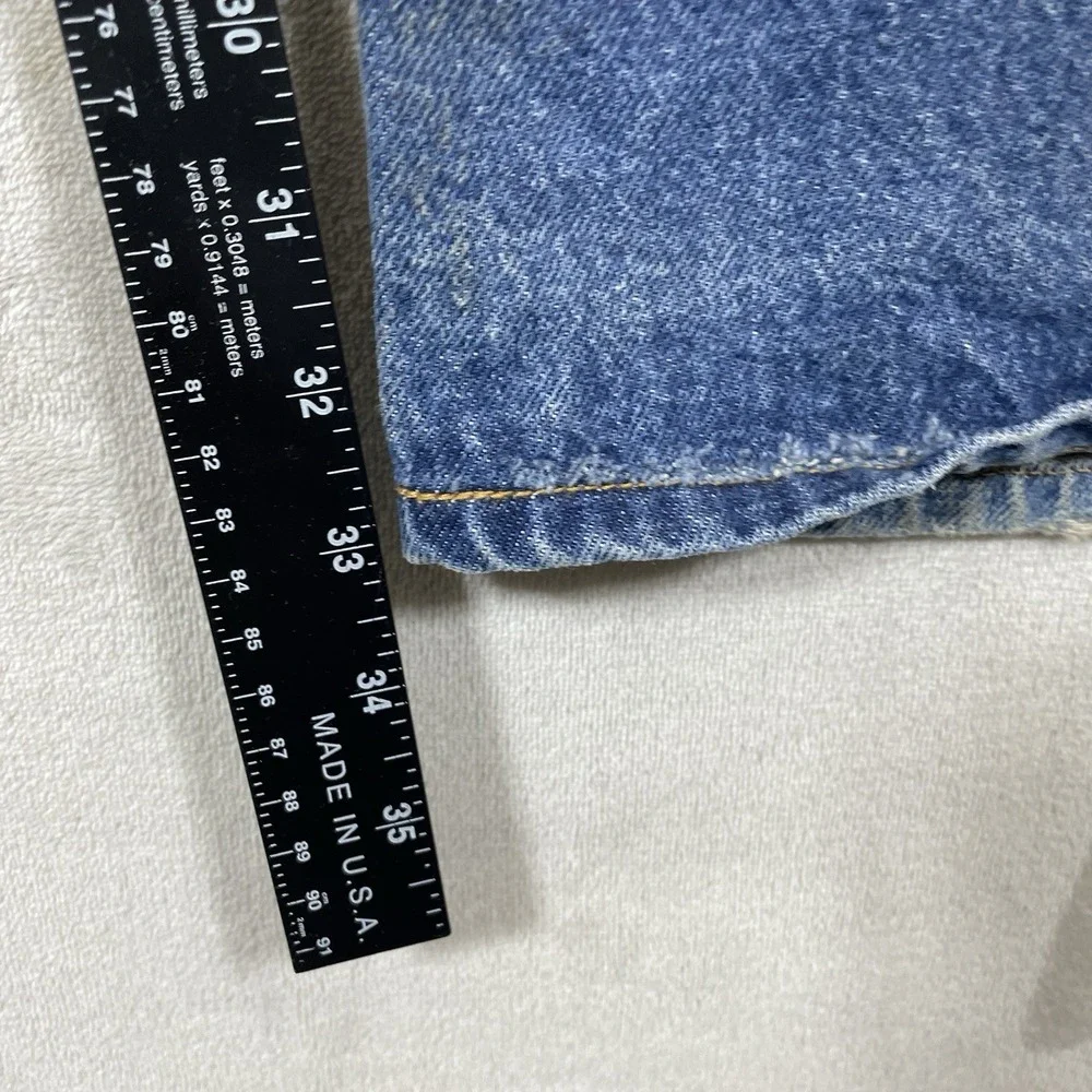 Vtg Y2K Levis 517 Jeans Mens 36x34 Whisker Fade Distressed Mid Wash Bootcut